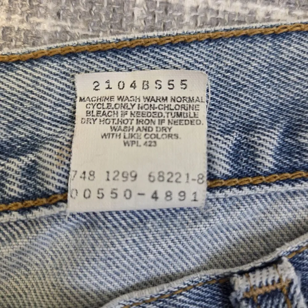 Levi's 550 Jeans Relaxed Fit Straight/Taper Distressed Men's 38X32 (act. 37X32)
